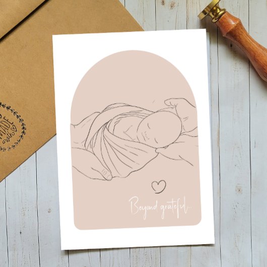 Boho Thank You Card voor het wonderwerk van IVF Do Bedankkaart