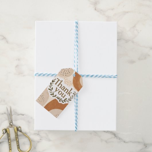 Boho Thank You Gift Tag Cadeaulabel (Met Touw)