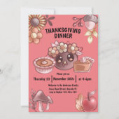 Boho Thanksgiving Diner Kaart (Voorkant)