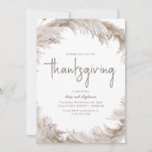 Boho Thanksgiving Diner Party Uitnodiging (Voorkant)