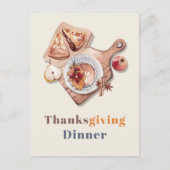 Boho Thanksgiving Dinner Feast Feestdagenkaart (Voorkant)