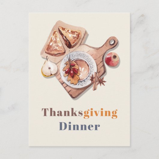 Boho Thanksgiving Dinner Feast Feestdagenkaart (Voorkant)