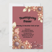 Boho Thanksgiving Dinner Invitation Kaart (Voorkant)
