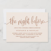 Boho The Night before Terracotta Rehearsal Dinner Kaart (Voorkant)