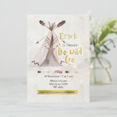 Boho the Wild: eerste verjaardagsuitnodiging Kaart (Staand voorkant)