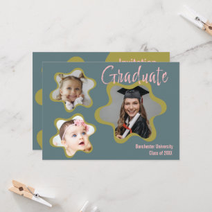 Boho thema Aangepaste details Graduation Party Kaart