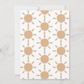 Boho thema hier komt het Son baby shower Kaart (Achterkant)