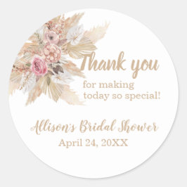 Boho Theme Dank je Vrijgezellenfeest Stickers