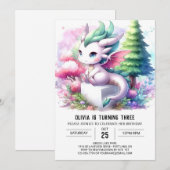 Boho Theme Dragon Birthday Kaart (Voorkant / Achterkant)