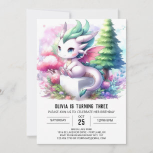 Boho Theme Dragon Birthday Kaart