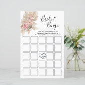 Boho Theme Vrijgezellenfeest Bingo Kaarten (Staand voorkant)