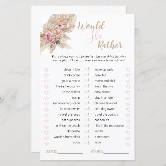 Boho Theme Vrijgezellenfeest zou ze een beetje spe (Voorkant / Achterkant)