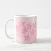 Boho Think Roze Waterverf Bloem Motief  Koffiemok (Links)