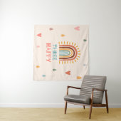 Boho Three derde verjaardag regenboog Wandkleed (In Situ (horizontaal))