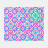 Boho Tie Dye Pattern Cheerful Fleece Blanket (Voorkant (Horizontaal))