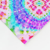 Boho Tie Dye Pattern Cheerful Fleece Blanket (Hoek)