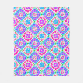 Boho Tie Dye Pattern Cheerful Fleece Blanket Deken