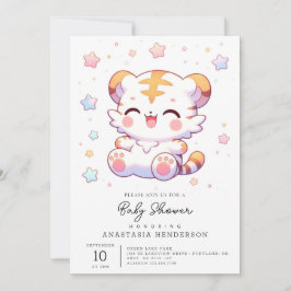 Boho Tiger-Baby shower Kaart