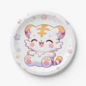 Boho Tiger-Baby shower Papieren Bordje (Voorkant)