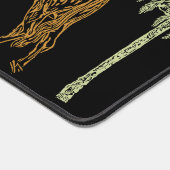 Boho Tiger Giraffe Safari Zwart Bureaumat (Hoek)