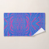 Boho Tiger Stripe roze en blauw Bad Handdoek (Handdoek)