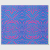 Boho Tiger Stripe roze en blauw Cadeaupapier (Vlak)