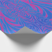 Boho Tiger Stripe roze en blauw Cadeaupapier (Hoek)