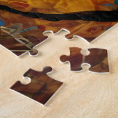 Boho Tijger Puzzel – Levendig Oerwoud Wildlife Art (Zijkant)