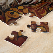 Boho Tijger Puzzel – Levendig Oerwoud Wildlife Art (Zijkant)