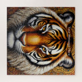 Boho Tijger Puzzel – Levendig Oerwoud Wildlife Art (Horizontaal)