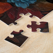 Boho Tijger Puzzel – Levendig Oerwoud Wildlife Art (Zijkant)