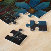 Boho Tijger Puzzel – Levendig Oerwoud Wildlife Art (Zijkant)