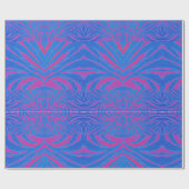 Boho Tijgerstreep Roze en Blauw Cadeaupapier (Vlak)
