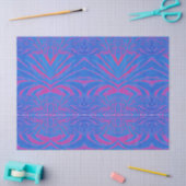 Boho Tijgerstreep Roze en Blauw Tissuepapier (Craft)