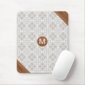 Boho Tile Bamboo Monogram Muismat (Met muis)