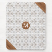 Boho Tile Bamboo Monogram Muismat (Voorkant)