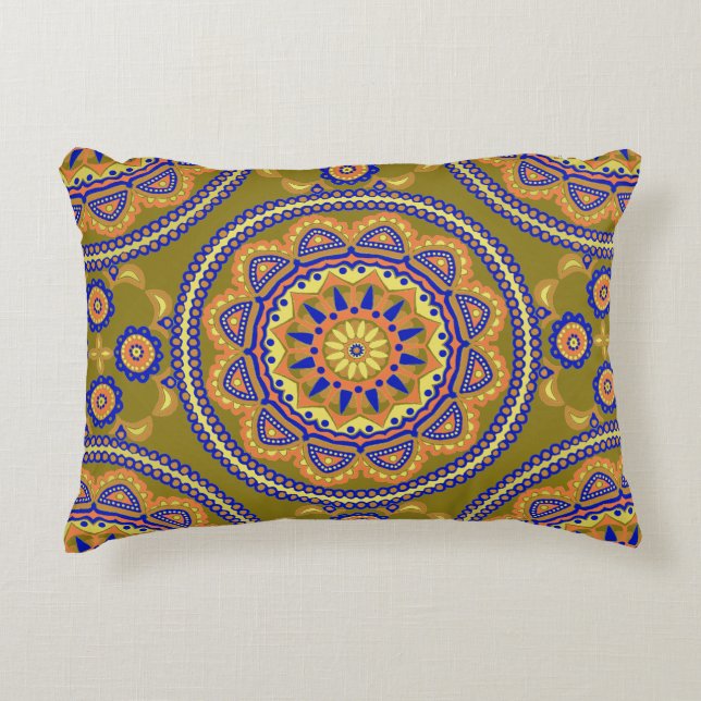 Boho Tile Design Accent Kussen (Voorkant)