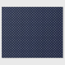 Boho Tiny Polka Dots Rockabilly Cute Navy Blue