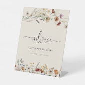 Boho Tiny Wildflower advies teken Reclamebord Met Voetstuk (Voorkant)