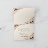 Boho Tiny Wildflower Baby shower bedankje Bedankkaart (Binnen)