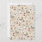 Boho Tiny Wildflower Bruidsuitnodiging Kaart (Achterkant)