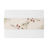 Boho Tiny Wildflower Bruiloft Belly Band Uitnodigingen Wikkel (Achterkant Voorbeeld)
