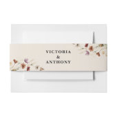 Boho Tiny Wildflower Bruiloft Belly Band Uitnodigingen Wikkel (Voorkant Voorbeeld)