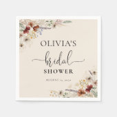 Boho Tiny Wildflower Bruiloft Feest Papieren Serve Servet (Voorkant)