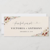 Boho Tiny Wildflower Bruiloft Hoofd Tafel Teken (Voorkant)