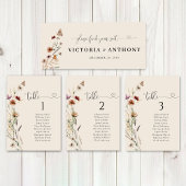 Boho Tiny Wildflower Bruiloft Hoofd Tafel Teken