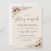 Boho Tiny Wildflower huwelijksceremonie uitnodigin Kaart (Voorkant)