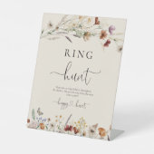 Boho Tiny Wildflower Ring Hunt Teken Reclamebord Met Voetstuk (Voorkant)