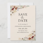 Boho Tiny Wildflower Sla de datum Kaart (Voorkant)