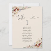 Boho Tiny Wildflower Tafel Zittafel Grafiek (Voorkant)